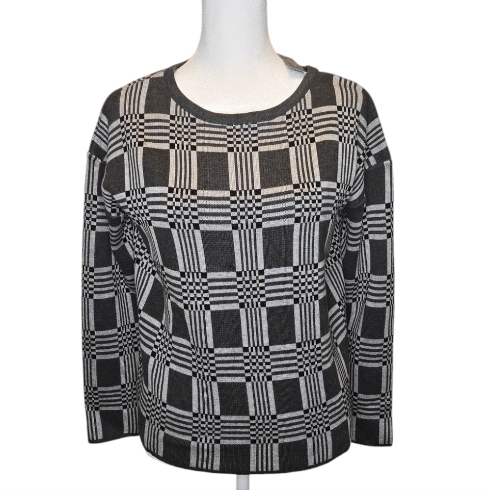 Lety & Me Black and Gray Sweater Size XSP